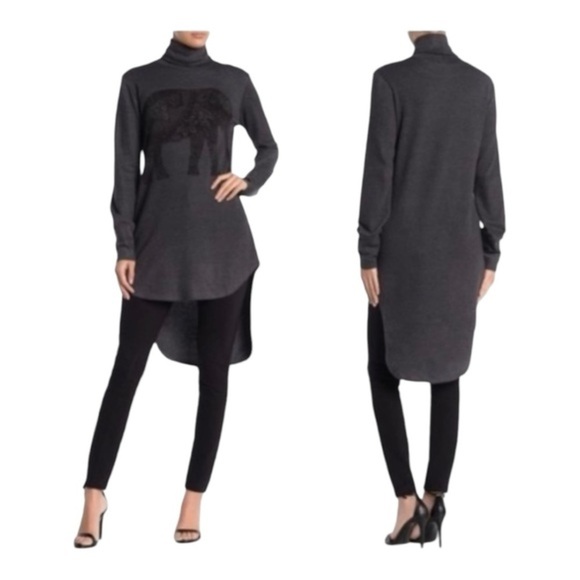 Go Couture Turtleneck High/Low Hem Tunic Sweater NWOT - Picture 1 of 10